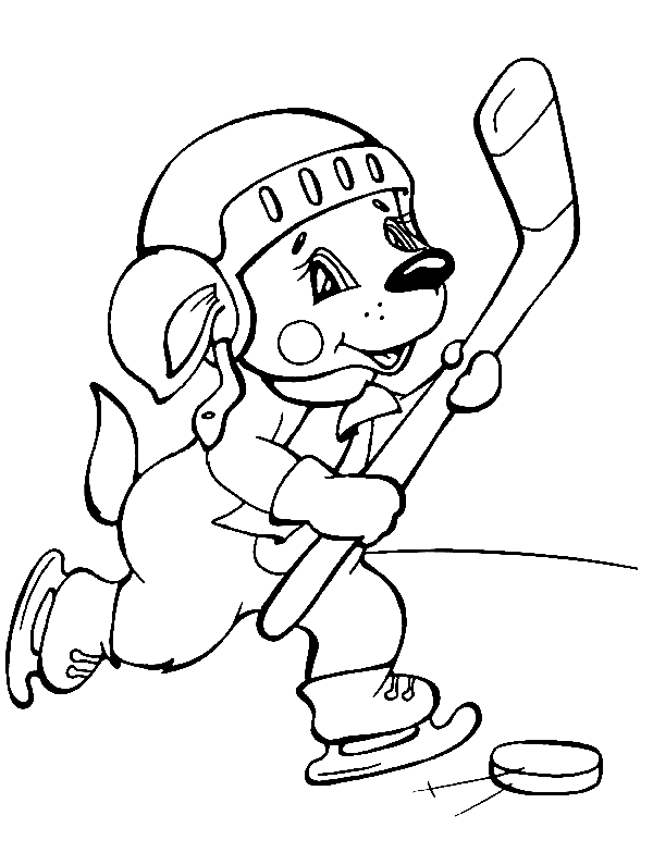 Free printable hockey coloring pages for kids