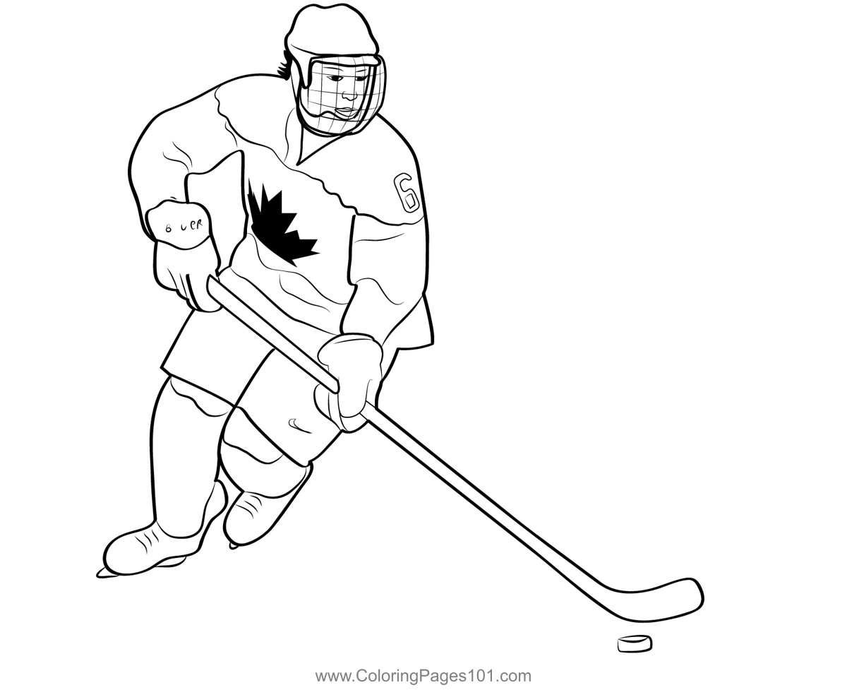 Ice hockey coloring page national sports day team canada hockey ice hockey