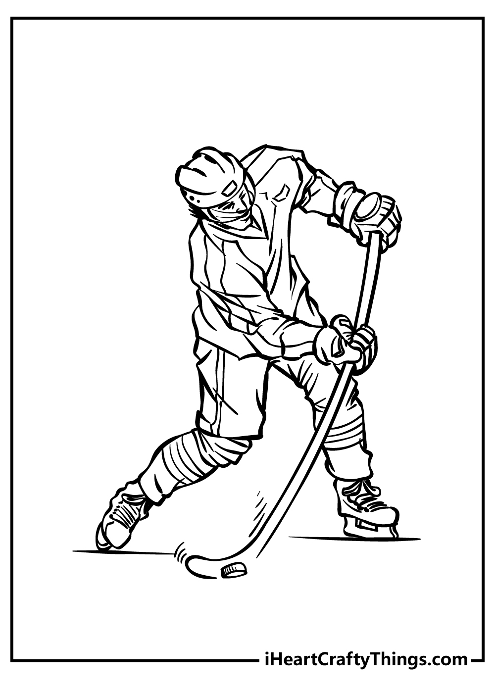 Hockey coloring pages free printables