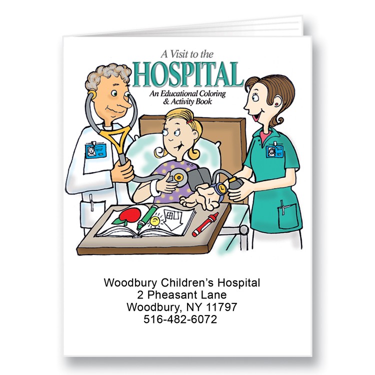Customized a visit to the hospital coloring book