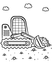 Printable coloring page road roller