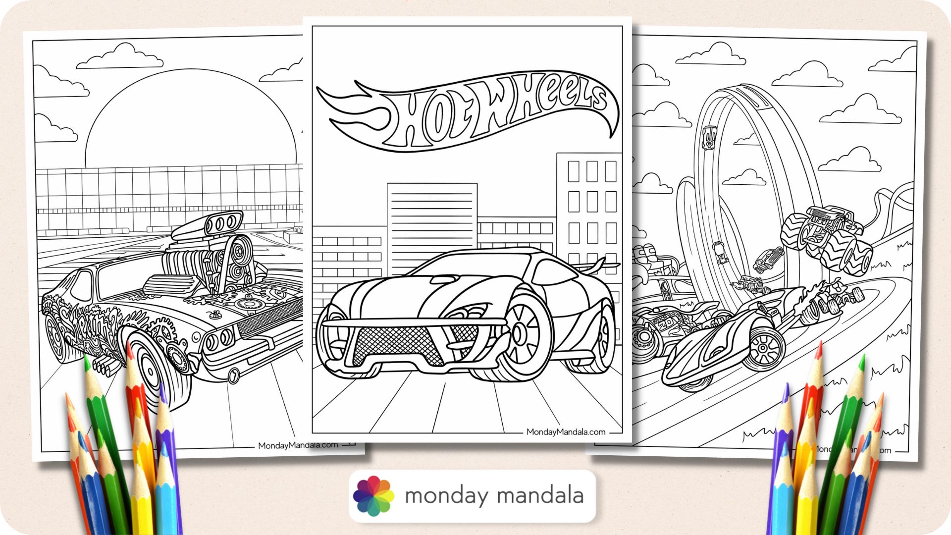 Hot wheels coloring pages free pdf printables