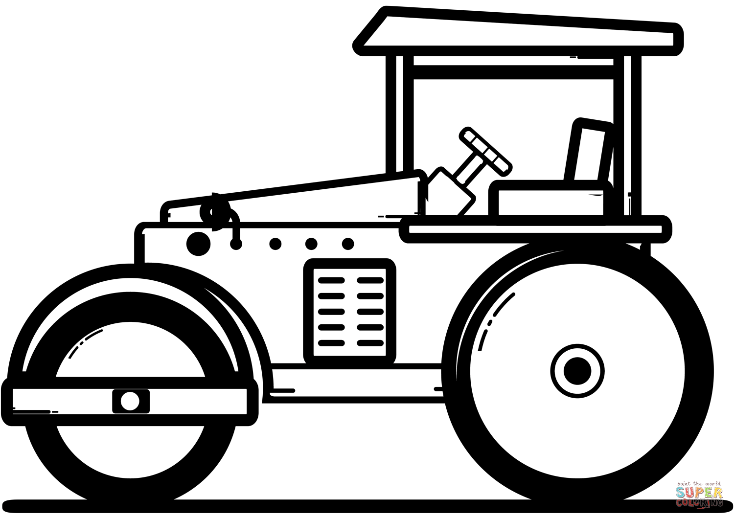 Road roller coloring page free printable coloring pages