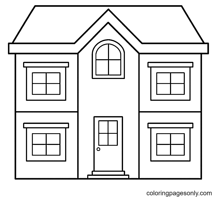 House coloring pages printable for free download