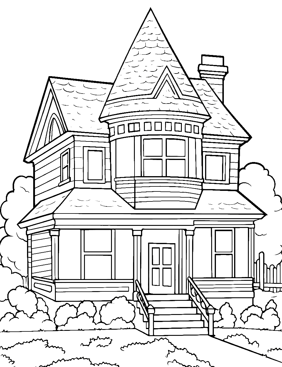 House coloring pages free printable sheets