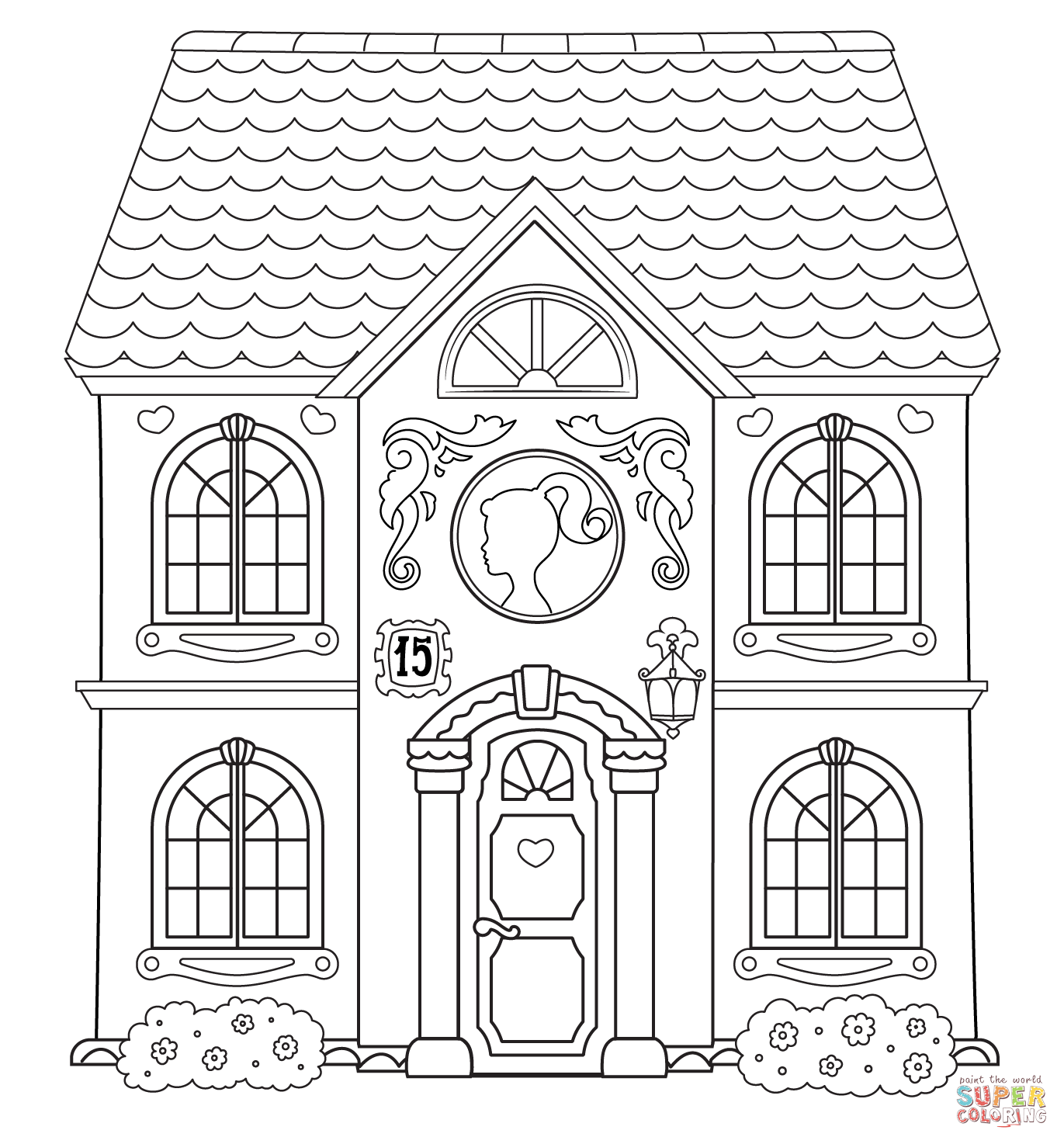 Barbie house coloring page free printable coloring pages