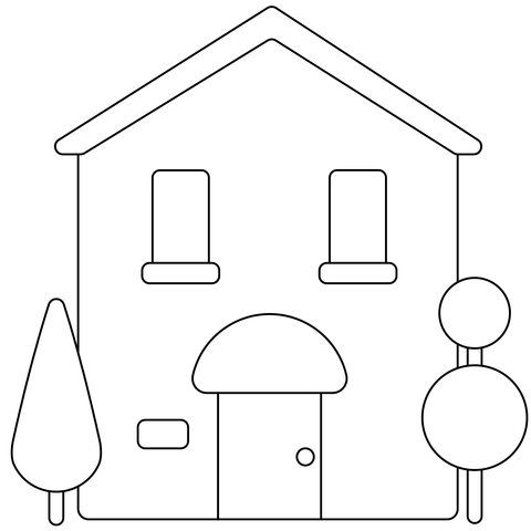 House building emoji coloring page free printable coloring pages