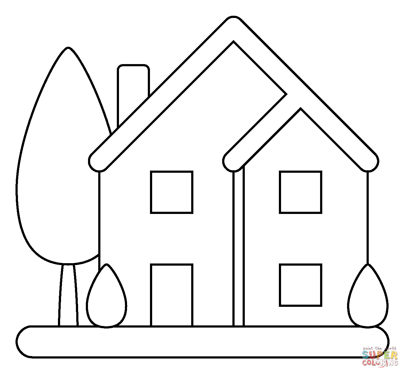 House with garden emoji coloring page free printable coloring pages