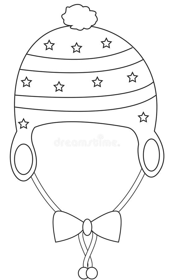Bonnet coloring page stock illustration illustration of drawing