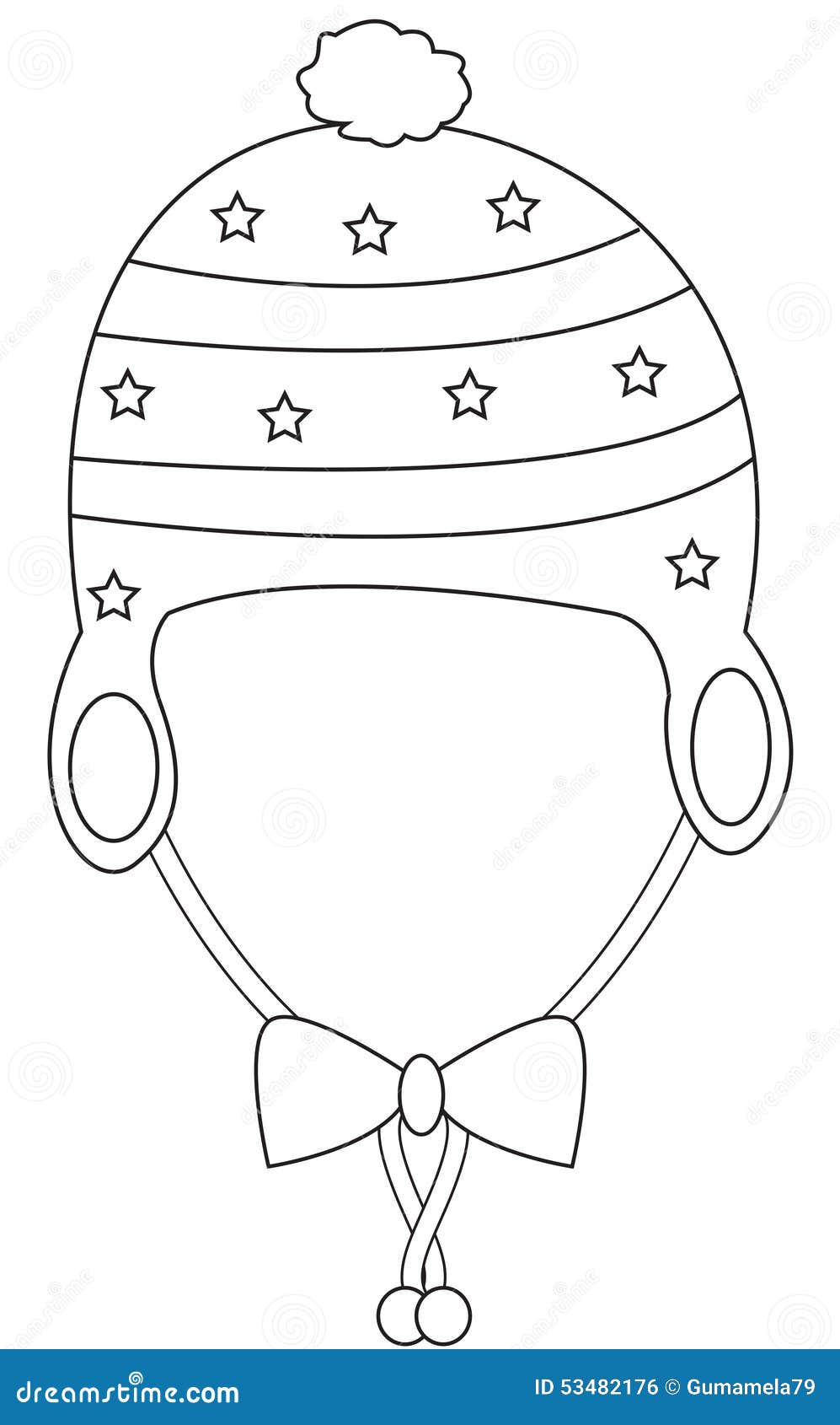 Bonnet coloring page stock illustration illustration of drawing