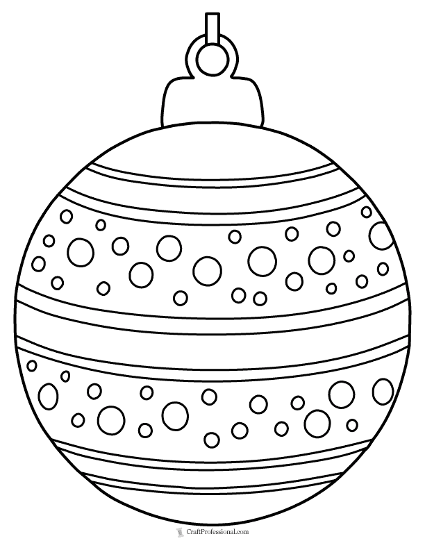 Christmas ornament coloring pages