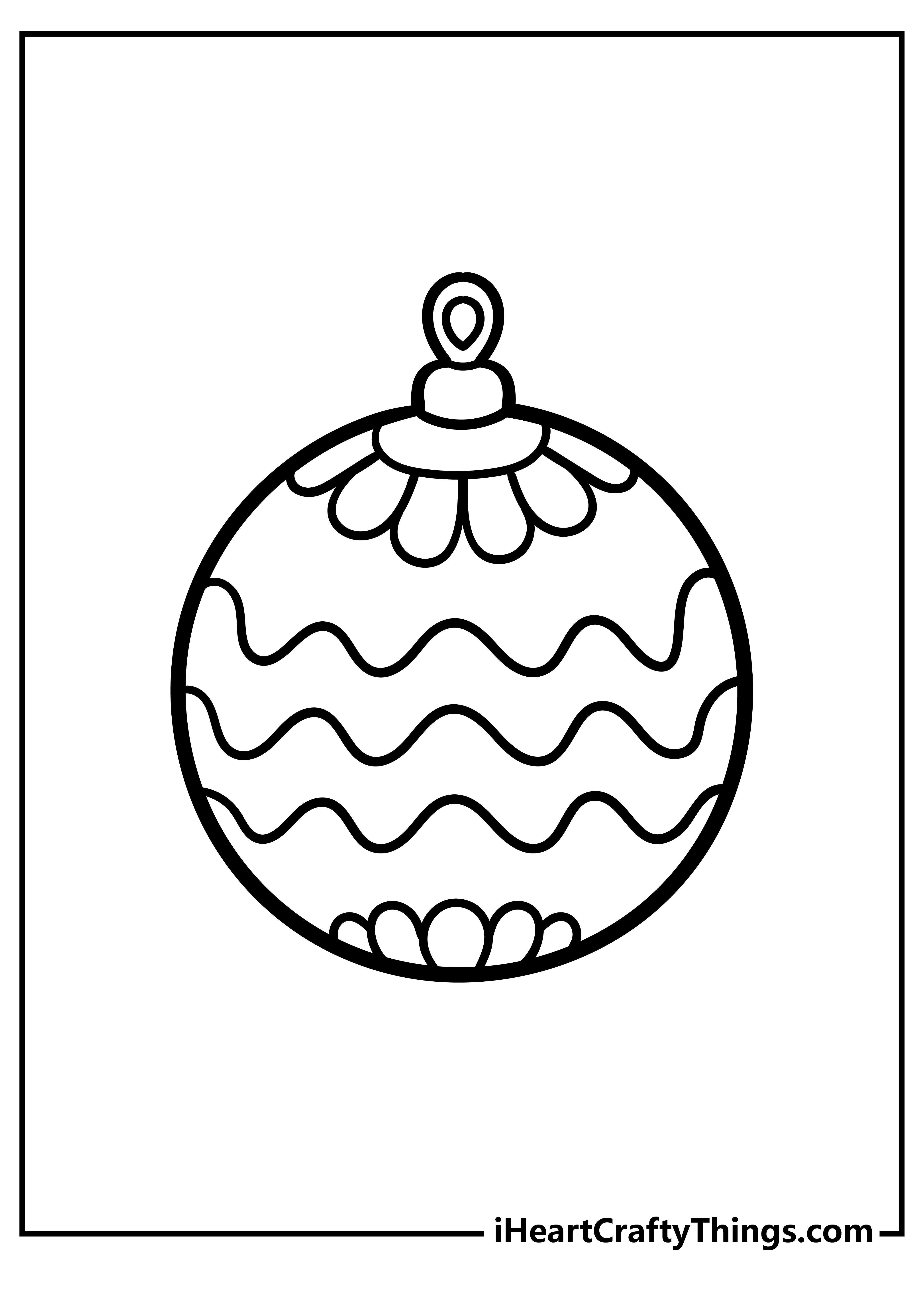 Christmas ornament coloring pages free printables