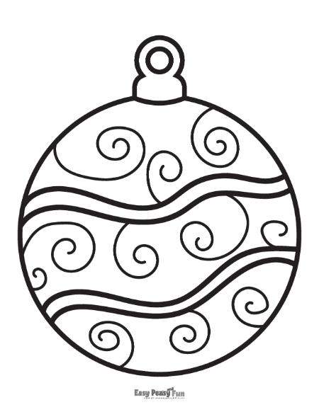 Free printable christmas ornaments coloring pages