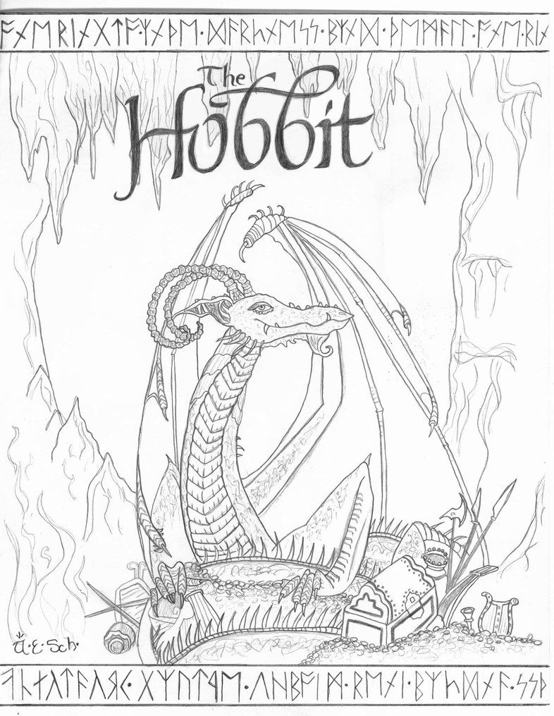 Cover page sketch the hobbit by fanatikerfrau on deviantart coloring pages to print the hobbit coloring pages