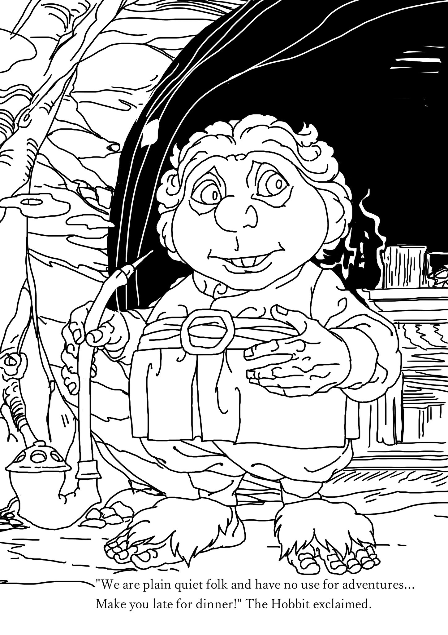 Gerard way on x bandit and i made this hobbit coloring page for the holidays