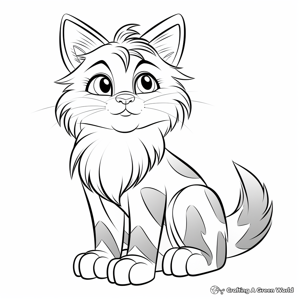 Maine coon cat coloring pages