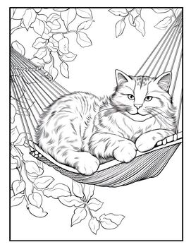 Maine coon cats coloring book