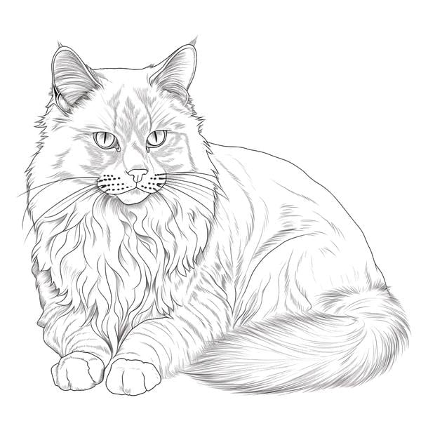 Free printable cat coloring pages list