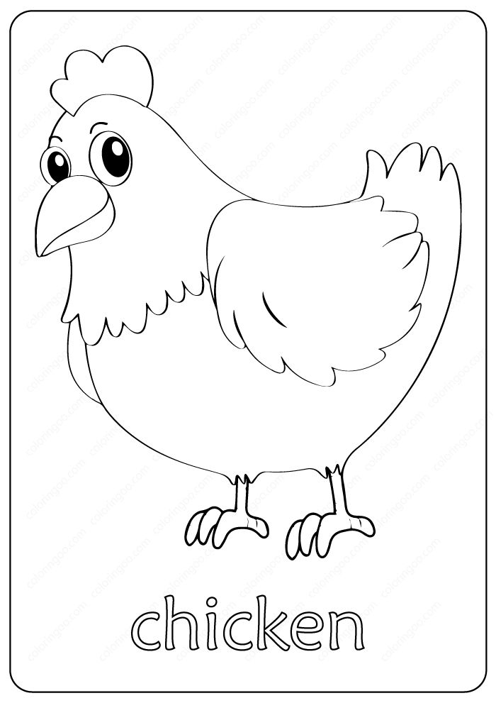 Free printable cute chicken coloring pages free coloring page for everone with pdf file chicken coloring chicken coloring pages cow coloring pages