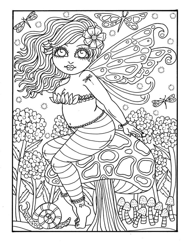 Chubby fairies digital coloring book fairy coloring pages