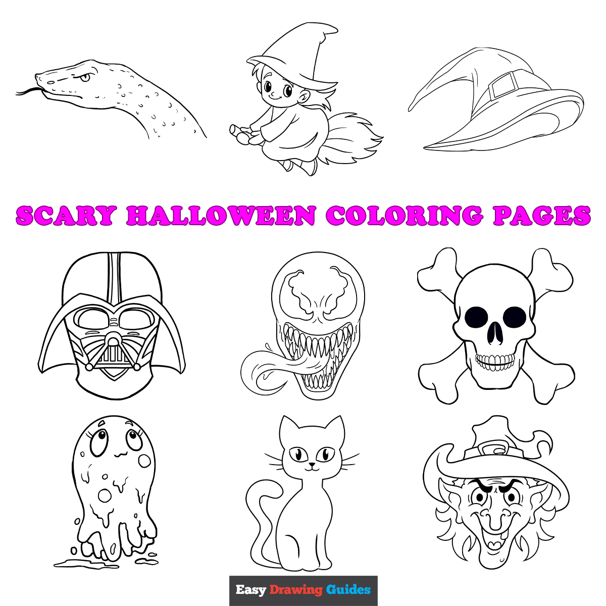 Halloween drawings easy drawing guides
