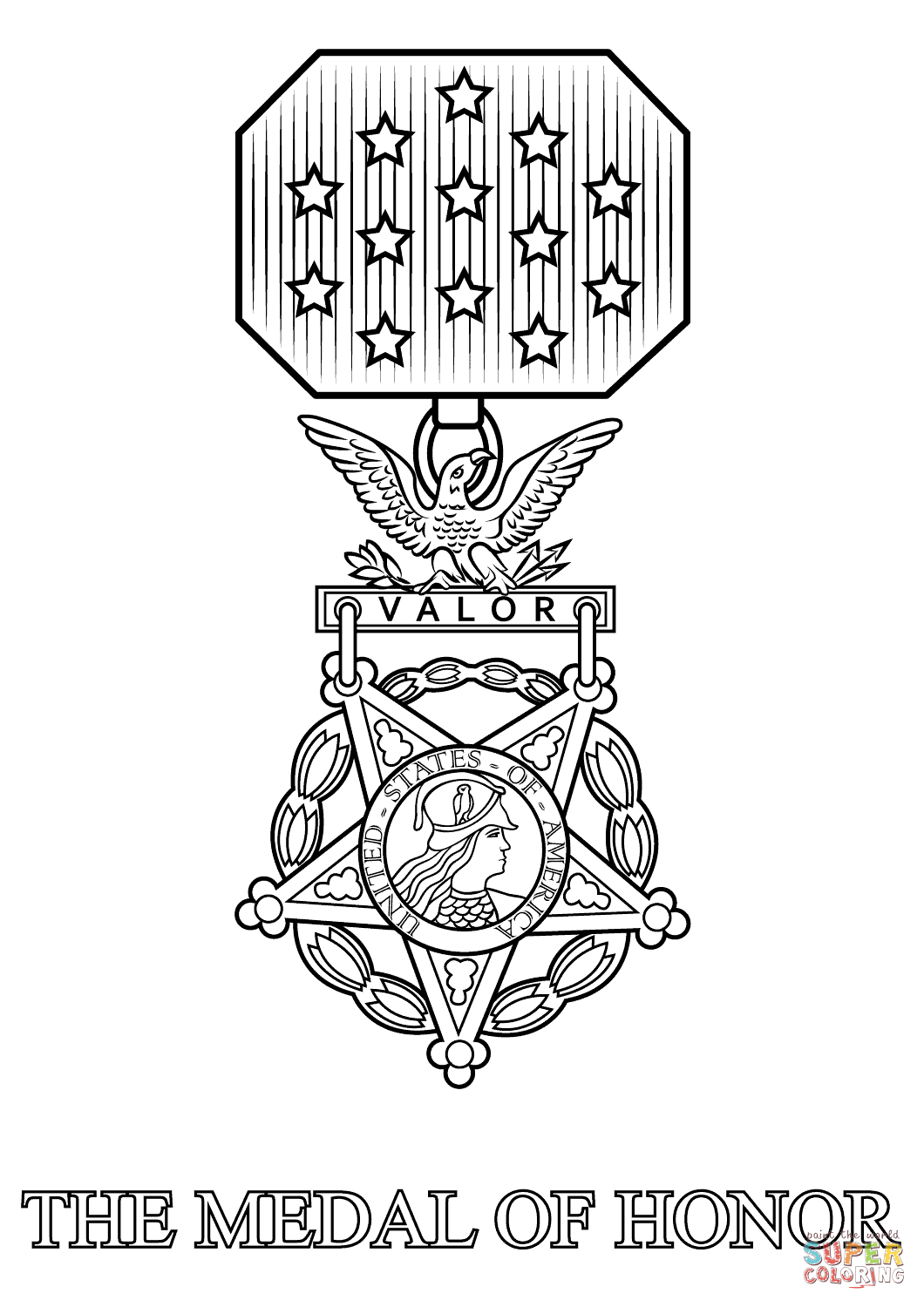Medal of honor coloring page free printable coloring pages