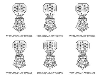 Medal of honor coloring picture by stevens social studies tpt