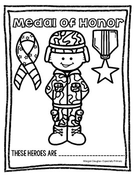 Medal of honor coloring freebie by morgan douglas