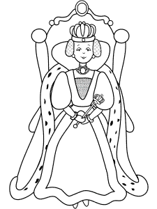 Queen coloring pages and printable activities