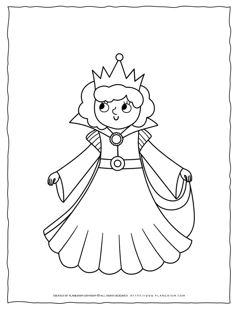 Queen coloring page