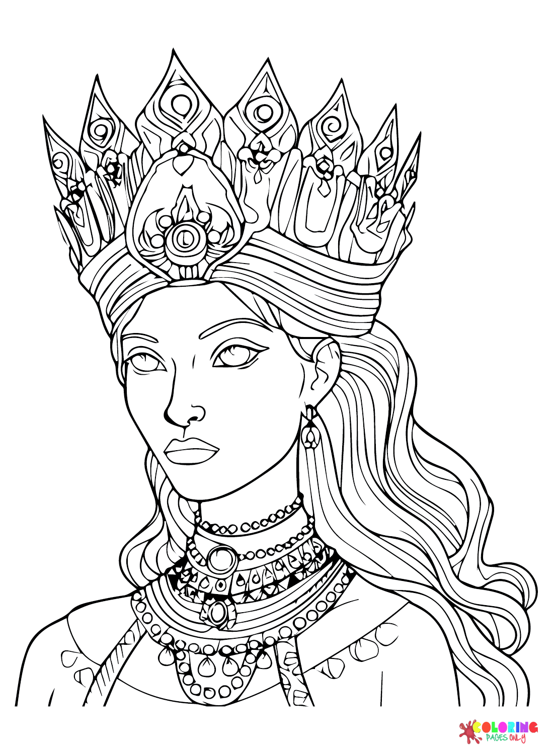 Queen coloring pages printable for free download
