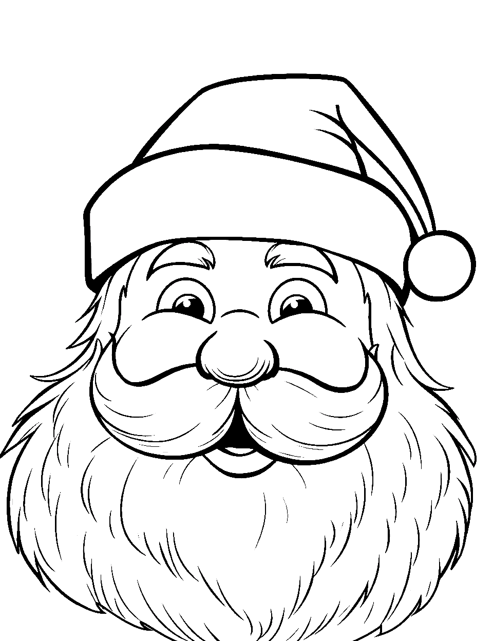 Santa coloring pages free printable sheets