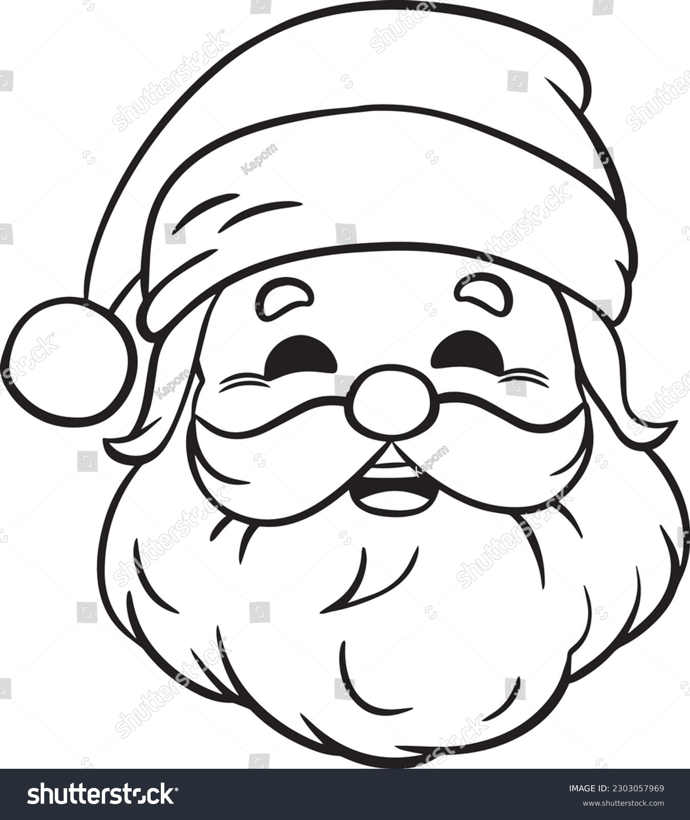 Santa claus christmas coloring page kids stock vector royalty free