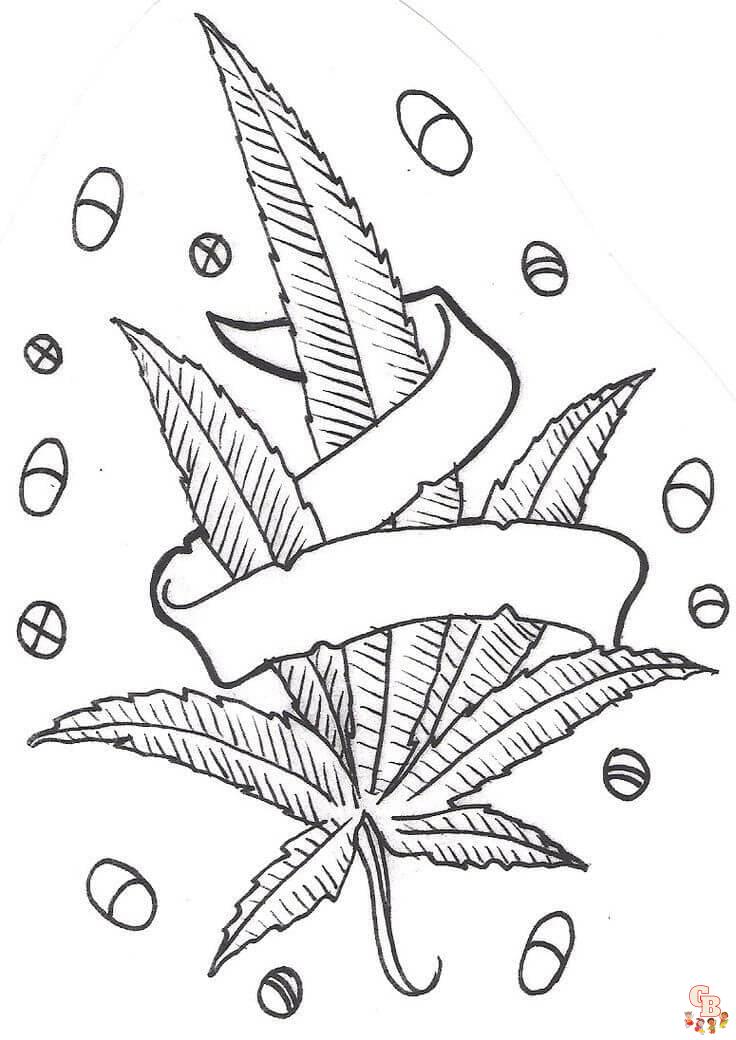 Printable marijuana coloring pages free for kids and adults