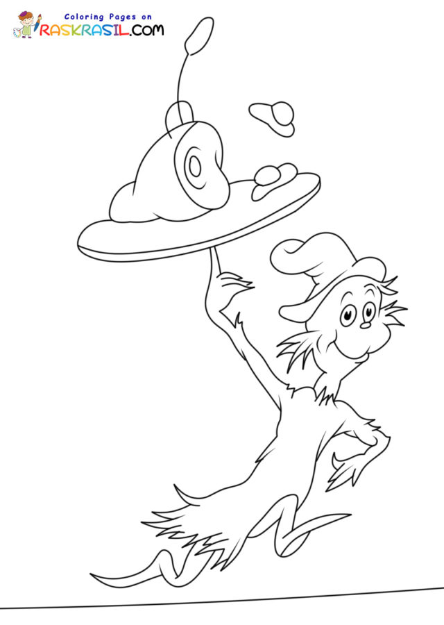 Green eggs and ham coloring pages