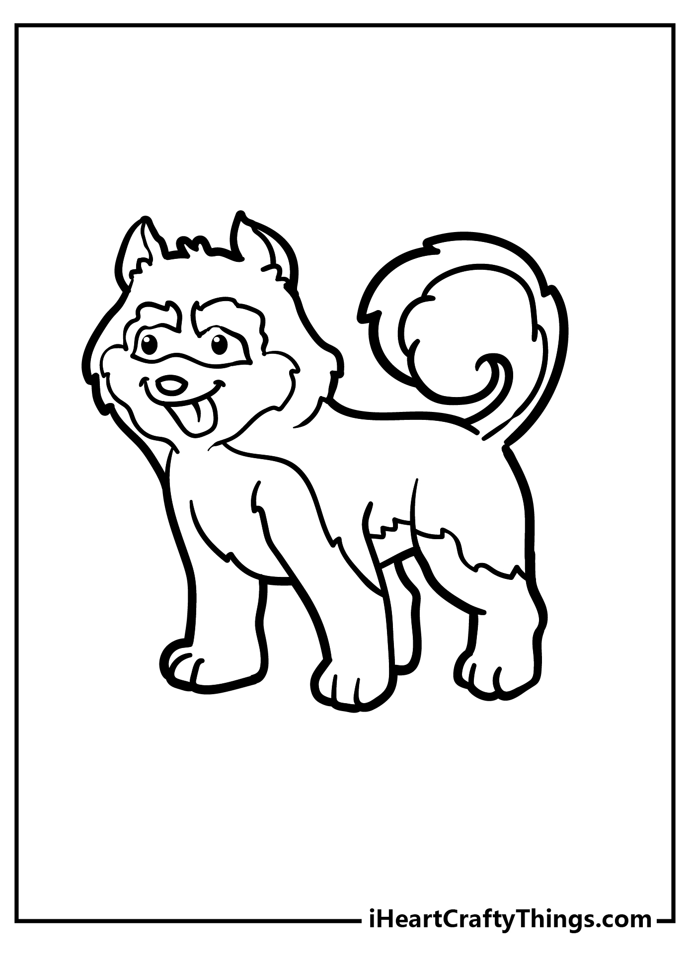 Husky coloring pages free printables