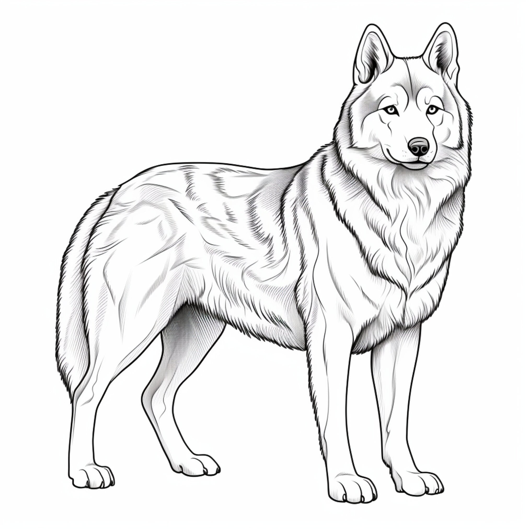Husky dog coloring page pet portrait printable coloring page animal print coloring for adults instant download mercial use