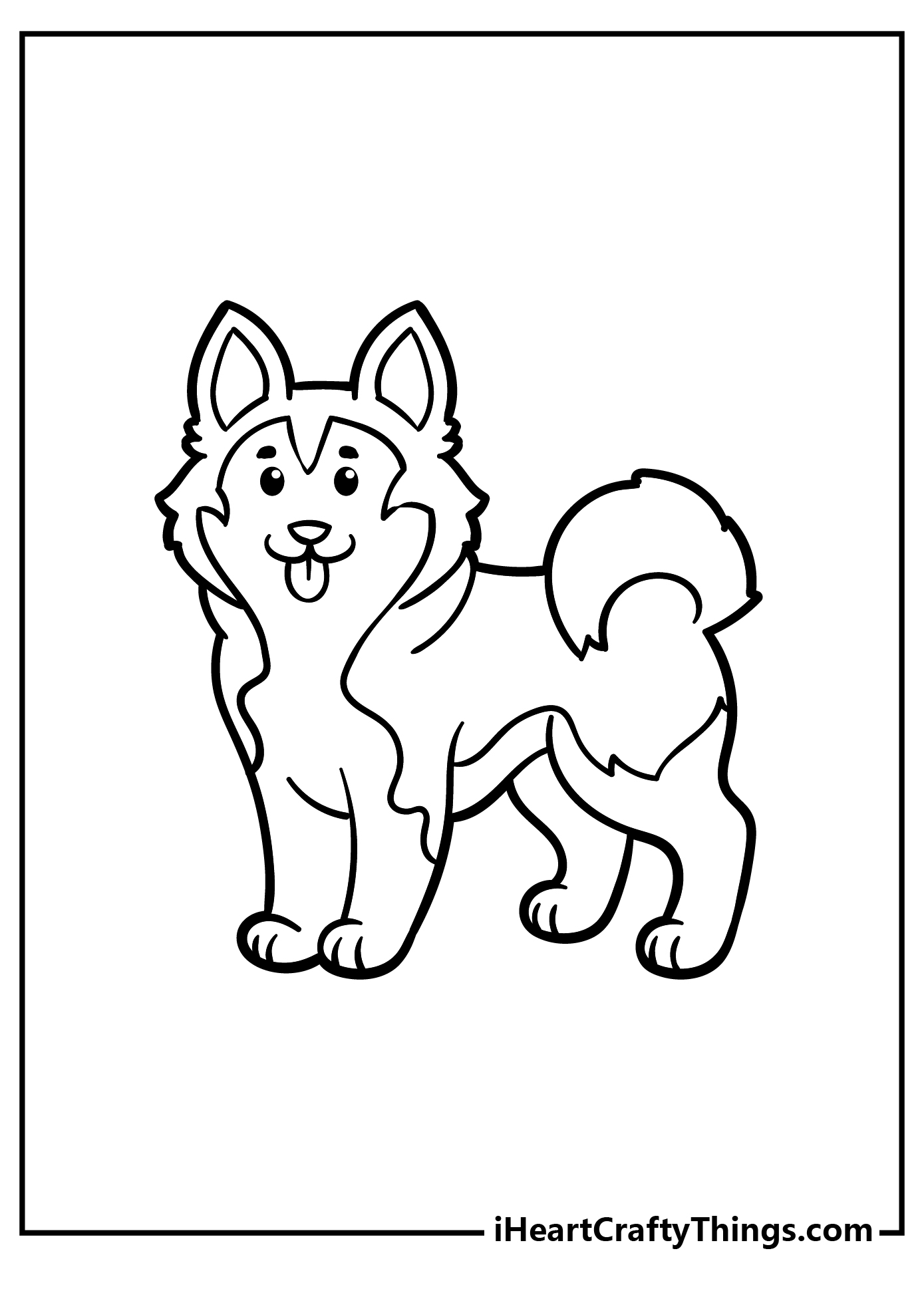 Husky coloring pages free printables
