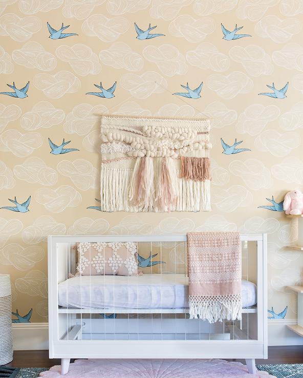 Hygge and west daydream wallpaper in nursery