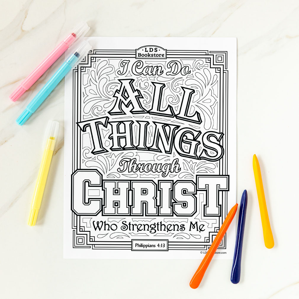 I can do all things through christ coloring page
