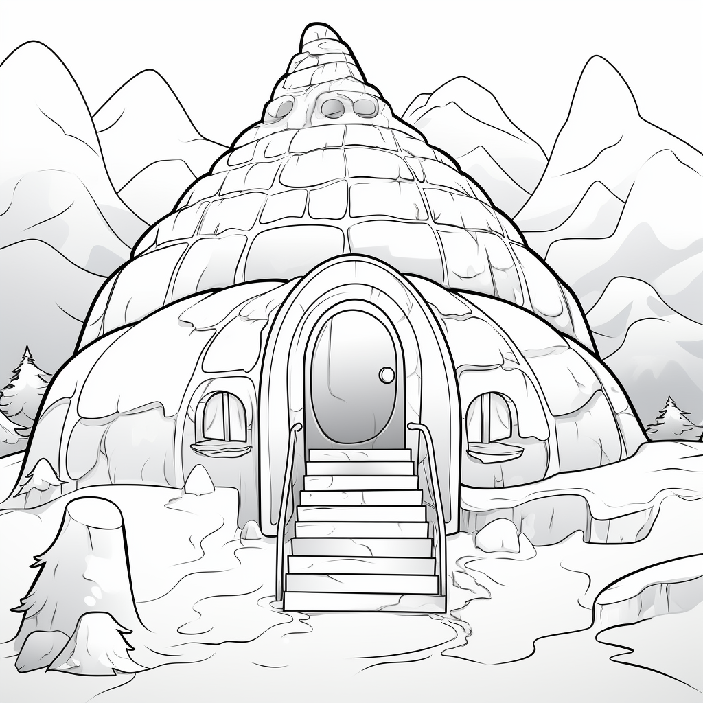 Igloo coloring pages
