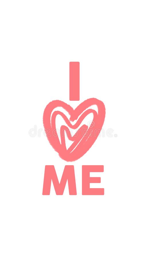 I love me quotes wallpaper background self love stock illustration