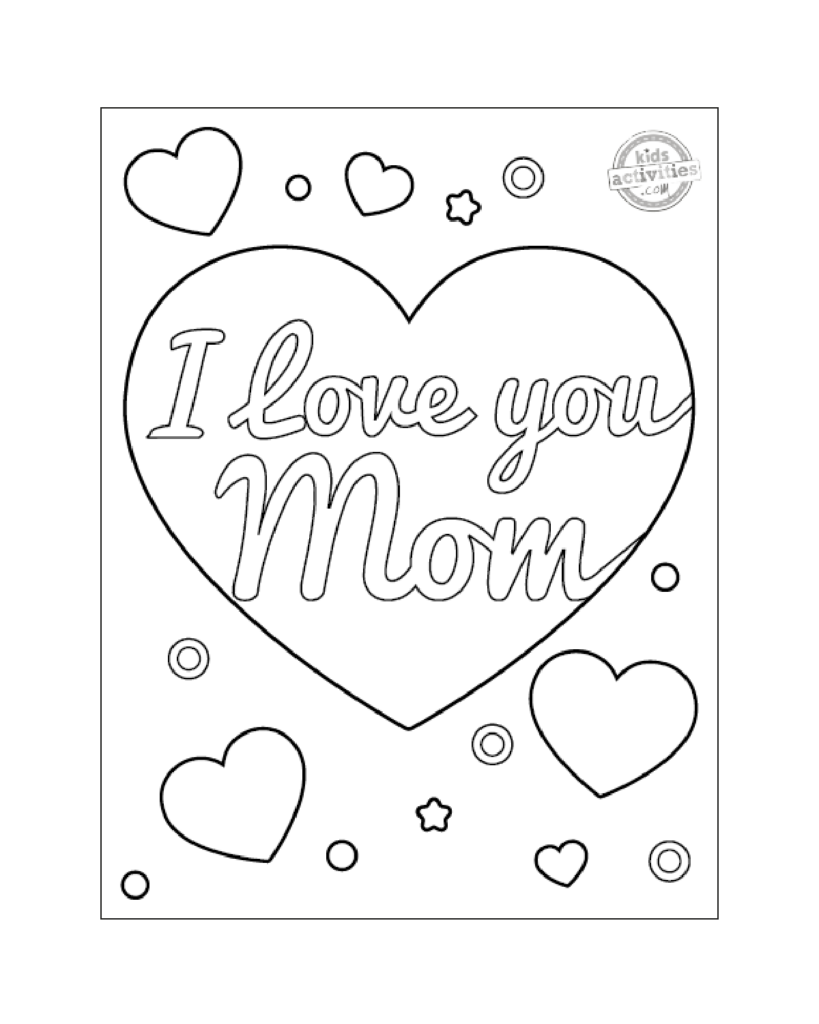 Oh so sweet i love you mom coloring pages for kids kids activities blog