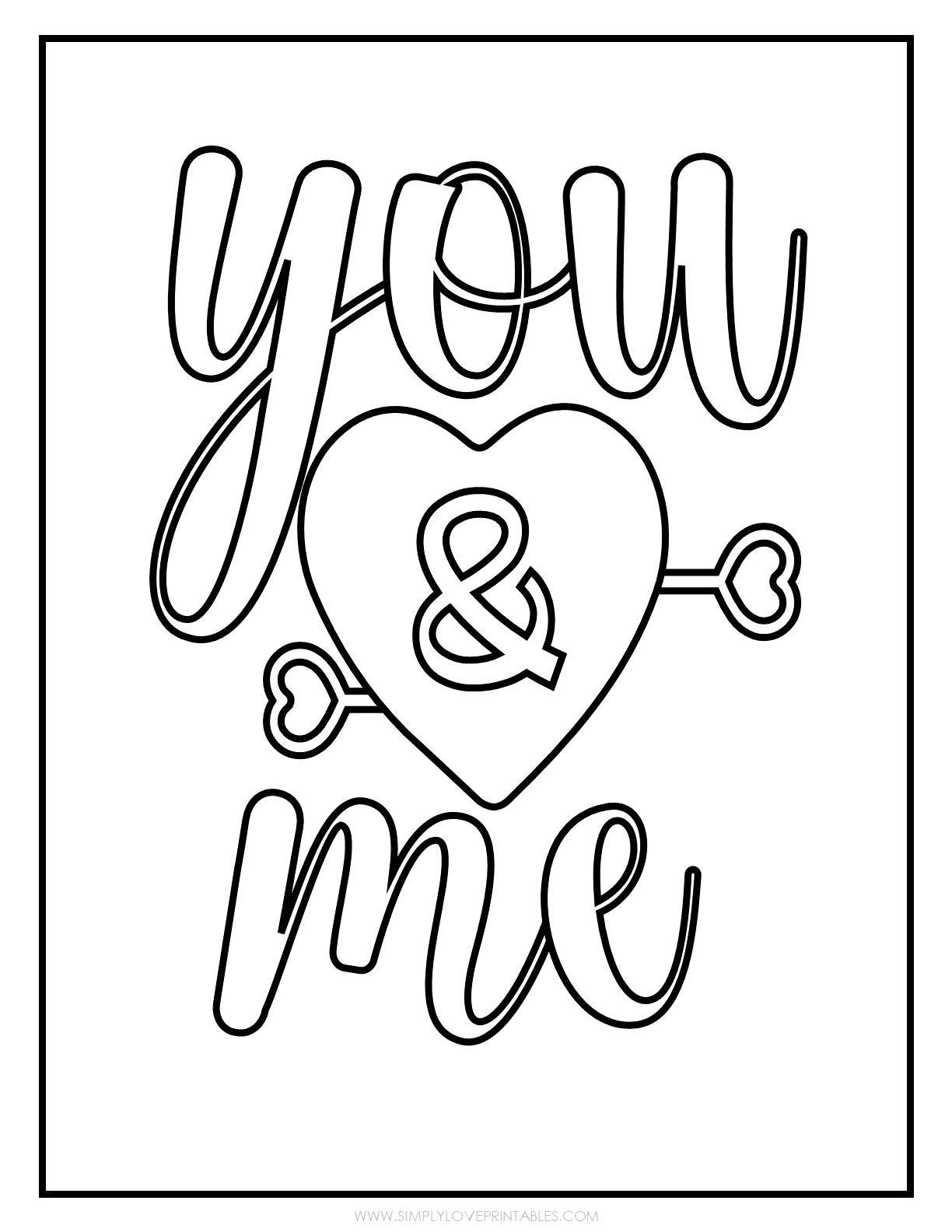 Free valentines day coloring pages simply love printables