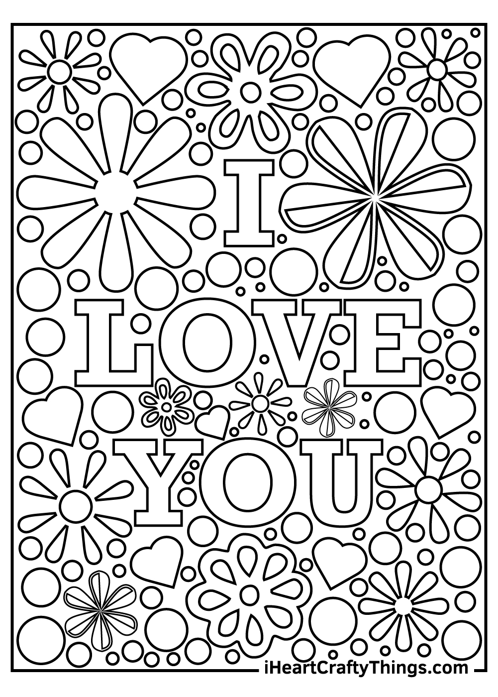 I love you coloring pages free printables