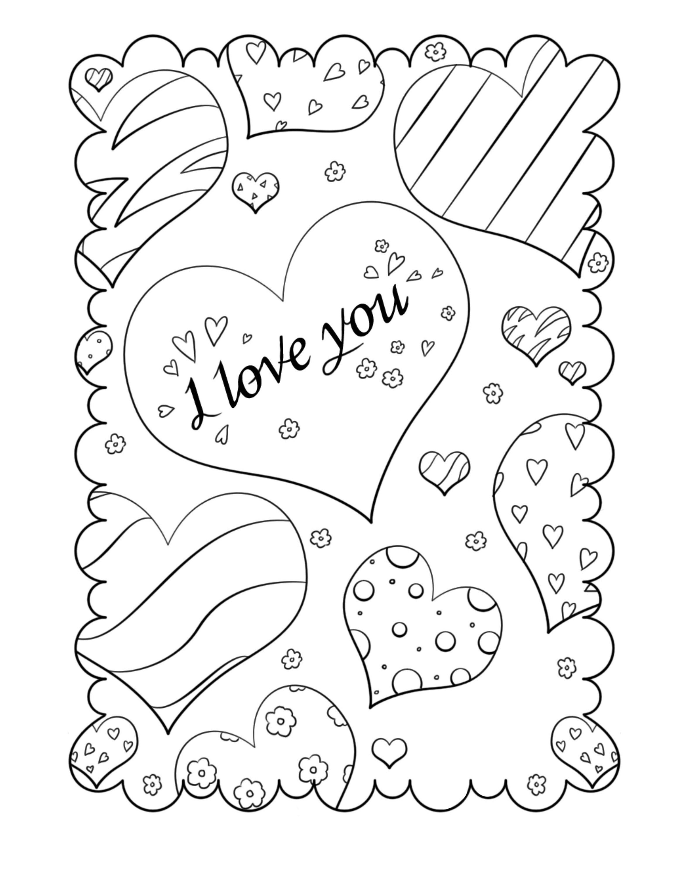 Buy valentines day coloring page i love you fun coloring online in india