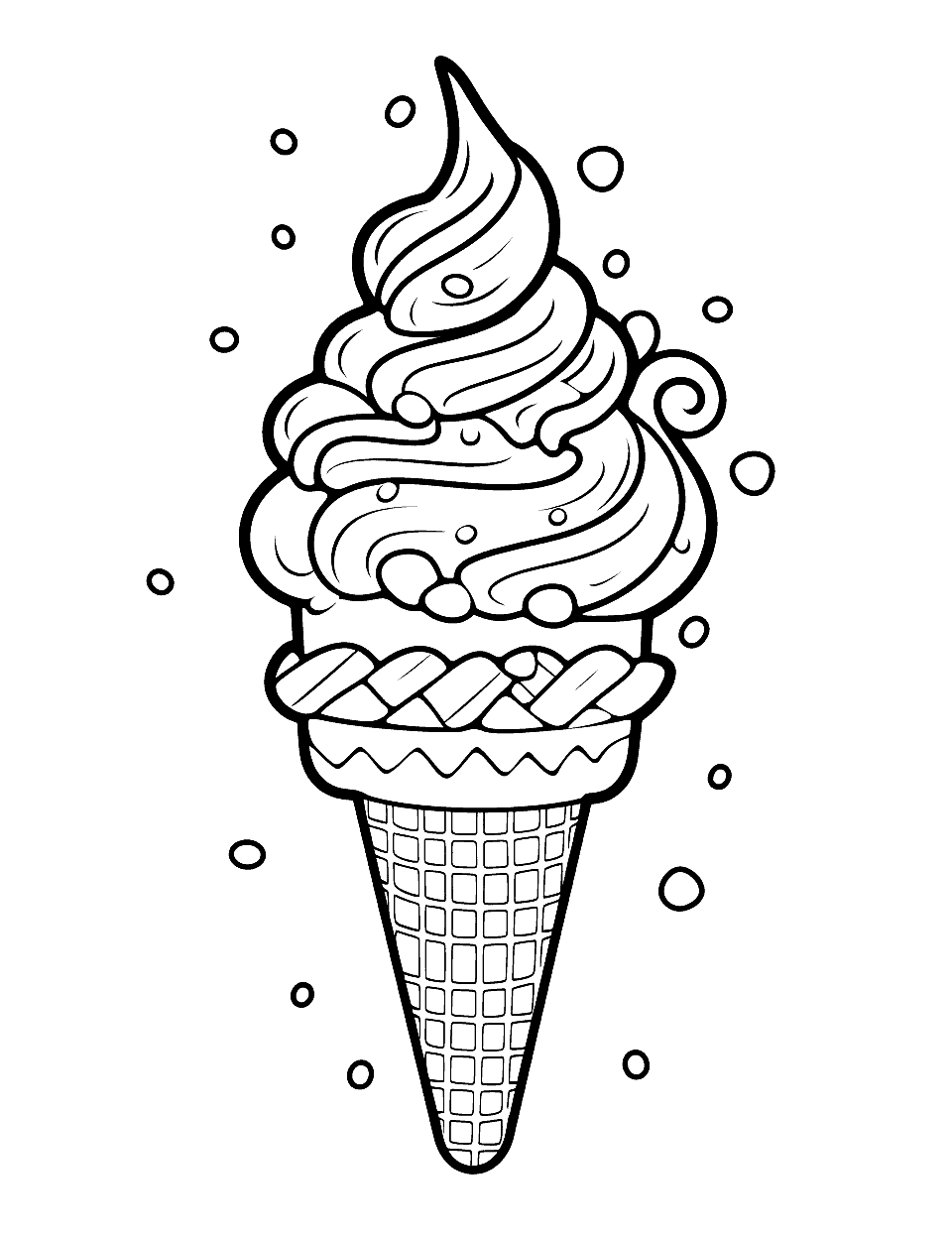 Ice cream coloring pages free printable sheets