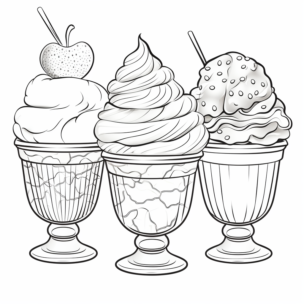 Ice cream coloring pages for free