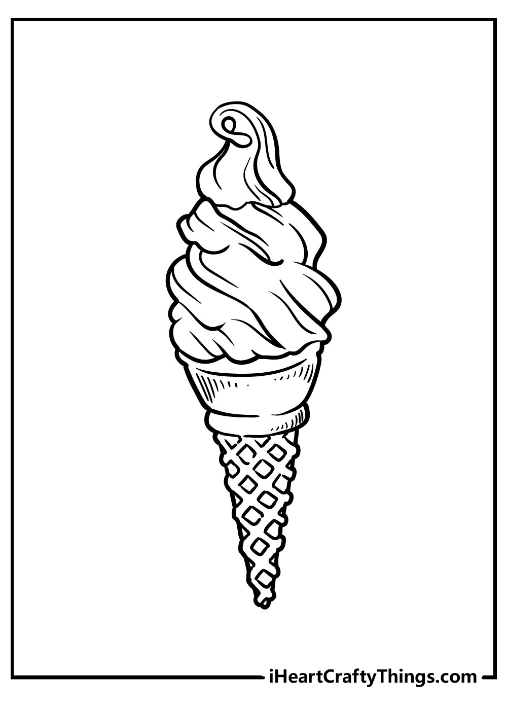 Ice cream coloring pages free printables