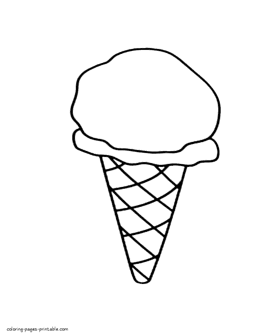 Ice cream scoop coloring page in free kids coloring pages ice cream coloring pages food coloring pages